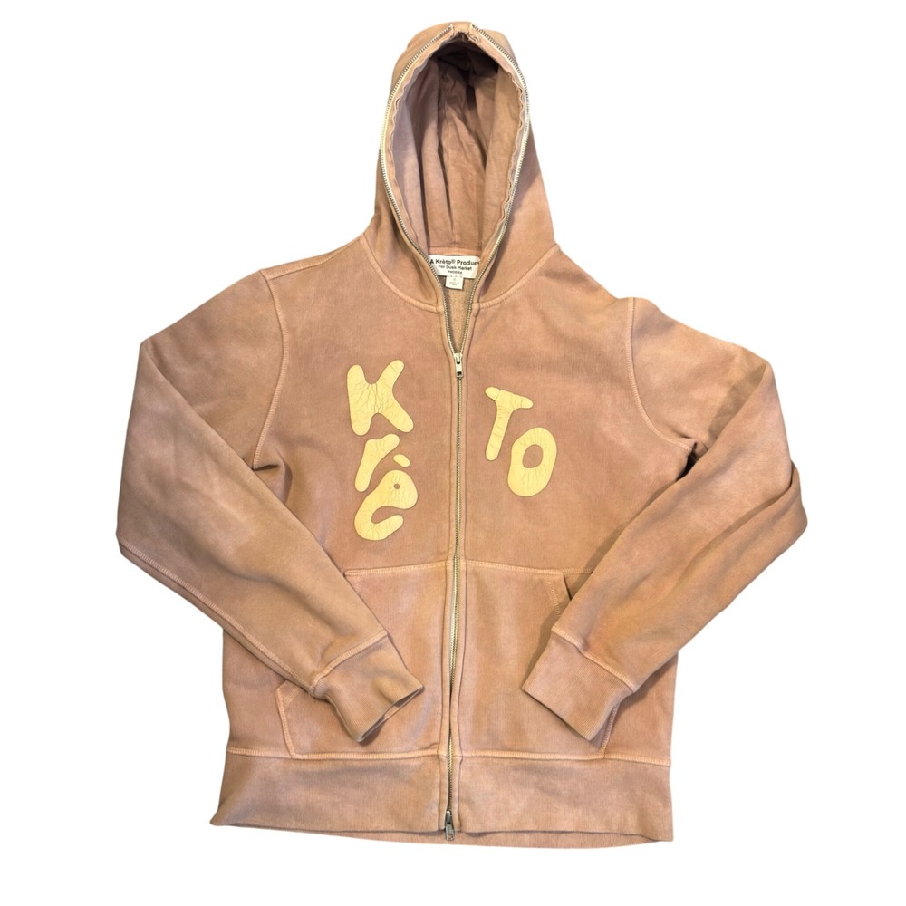 A Kreto Product For Dusk Market Full Zip Hoodie Mauve Streetwear Mens Small